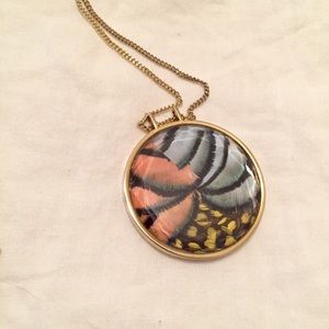 Anthropologie Nocturne feather necklace